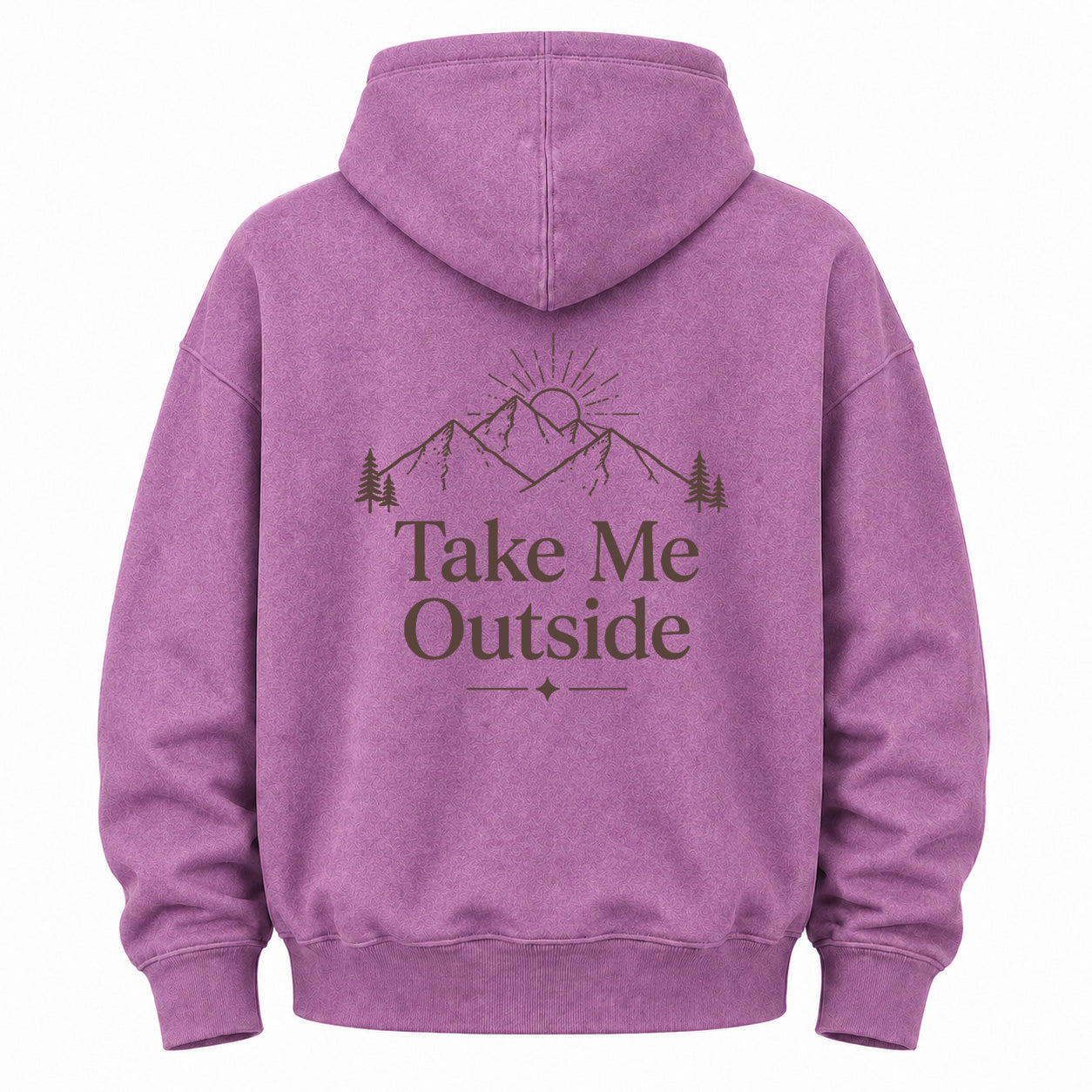 Take Me Outside Graphic Washed Hoodie