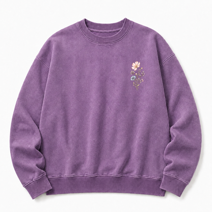 Keep Growing Wildflower Washed Graphic Sweatshirt