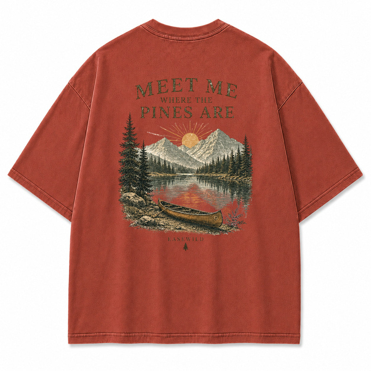 Pine Lake Escape Grafik-T-Shirt