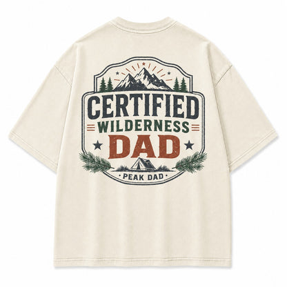 Certified Wilderness Dad Washed T-Shirt