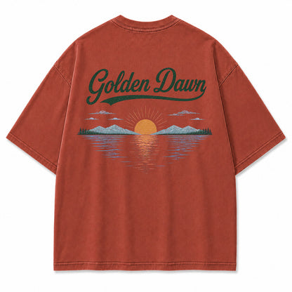 Golden Dawn Lake Graphic T-Shirt