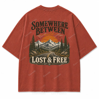 Somewhere Between Wild Washed Back Print Tee