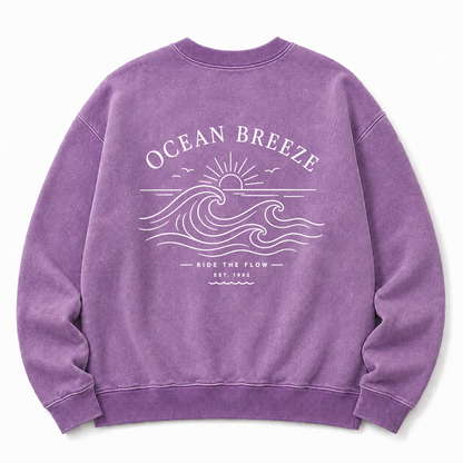 Ocean Breeze Washed Graphic Sweatshirt