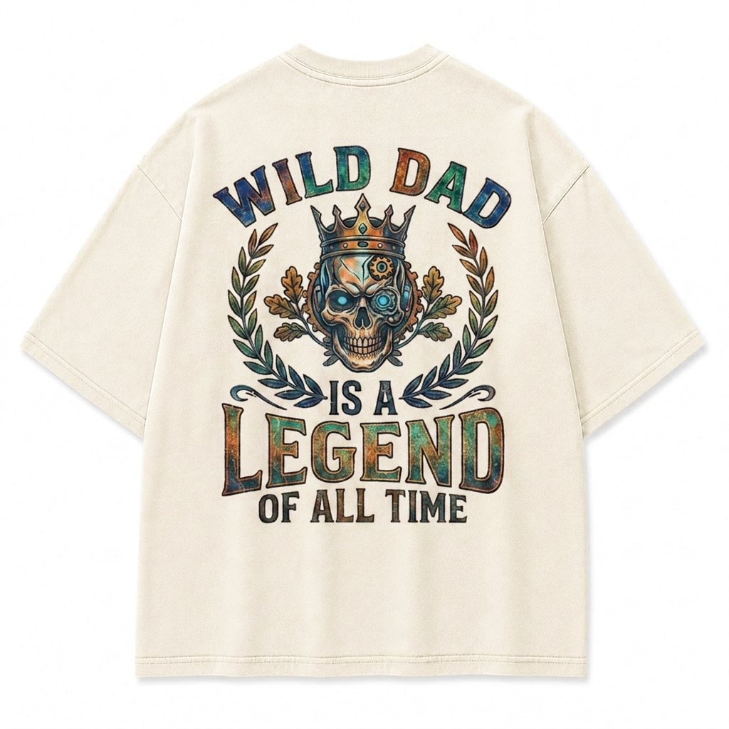 Wild Dad Skull Legend Washed T-Shirt