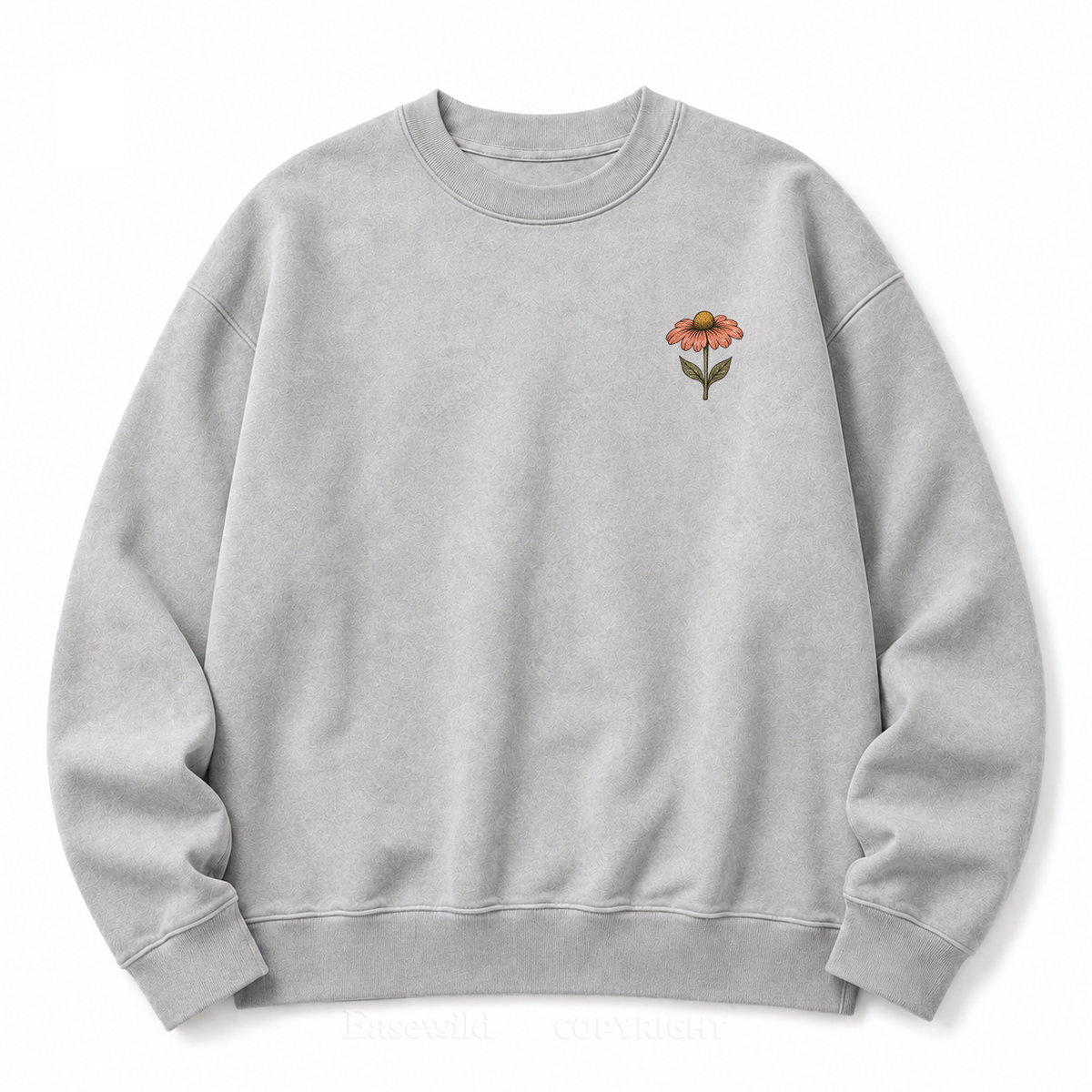 Quiet Authenticity Retro Eye Floral Washed Sweatshirt