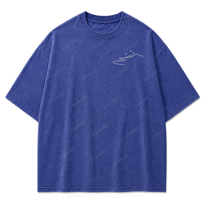Where the Road Softens Washed Print Tee