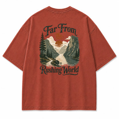 Far From the Rushing World Graphic T-Shirt