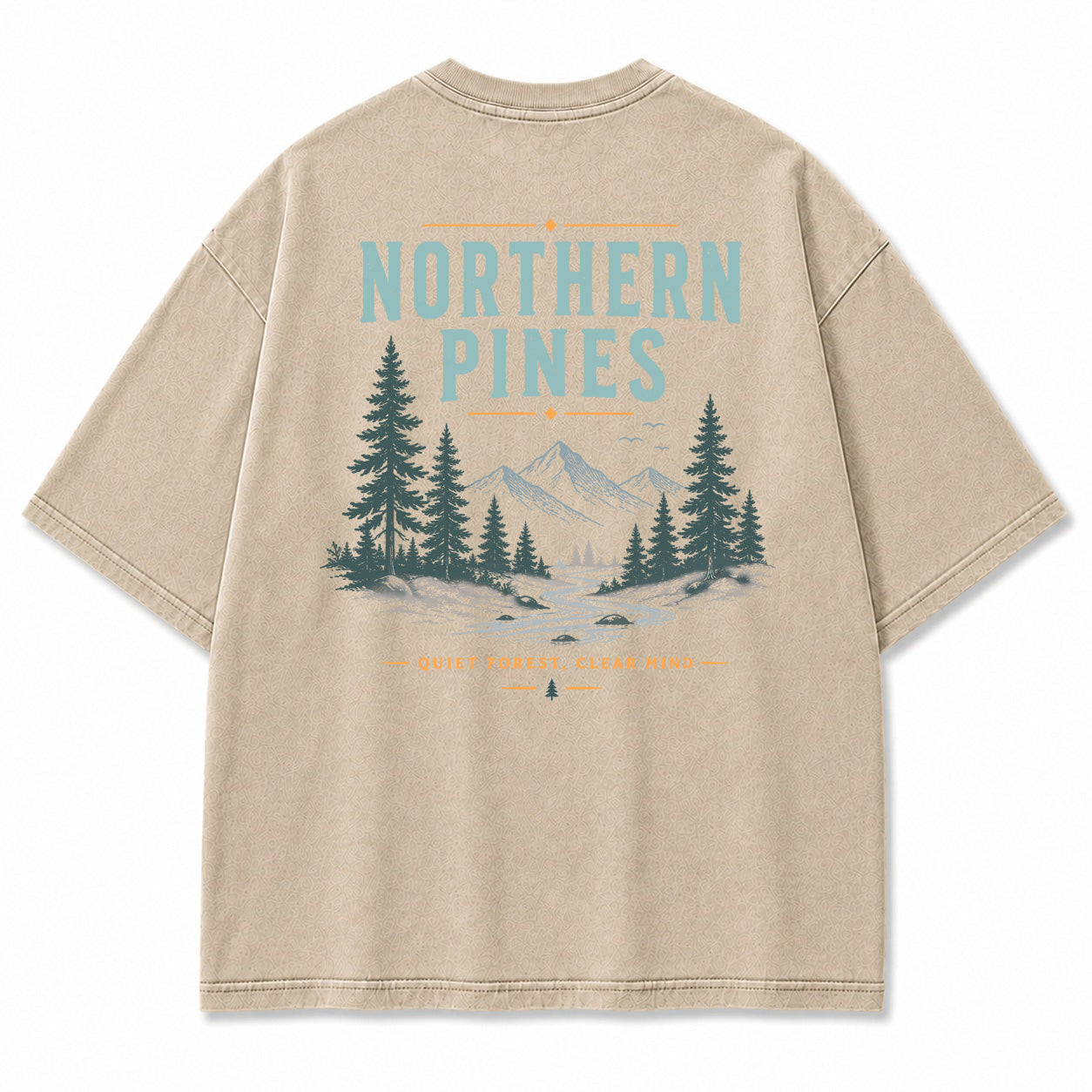 Northern Pines Forest Stream Graphic T-Shirt