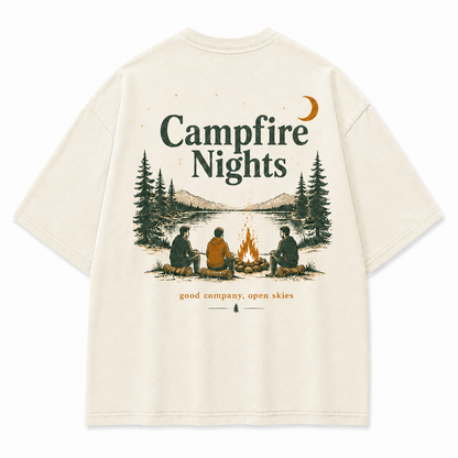 Where The Fire Feels Like Home Campfire Graphic Tee