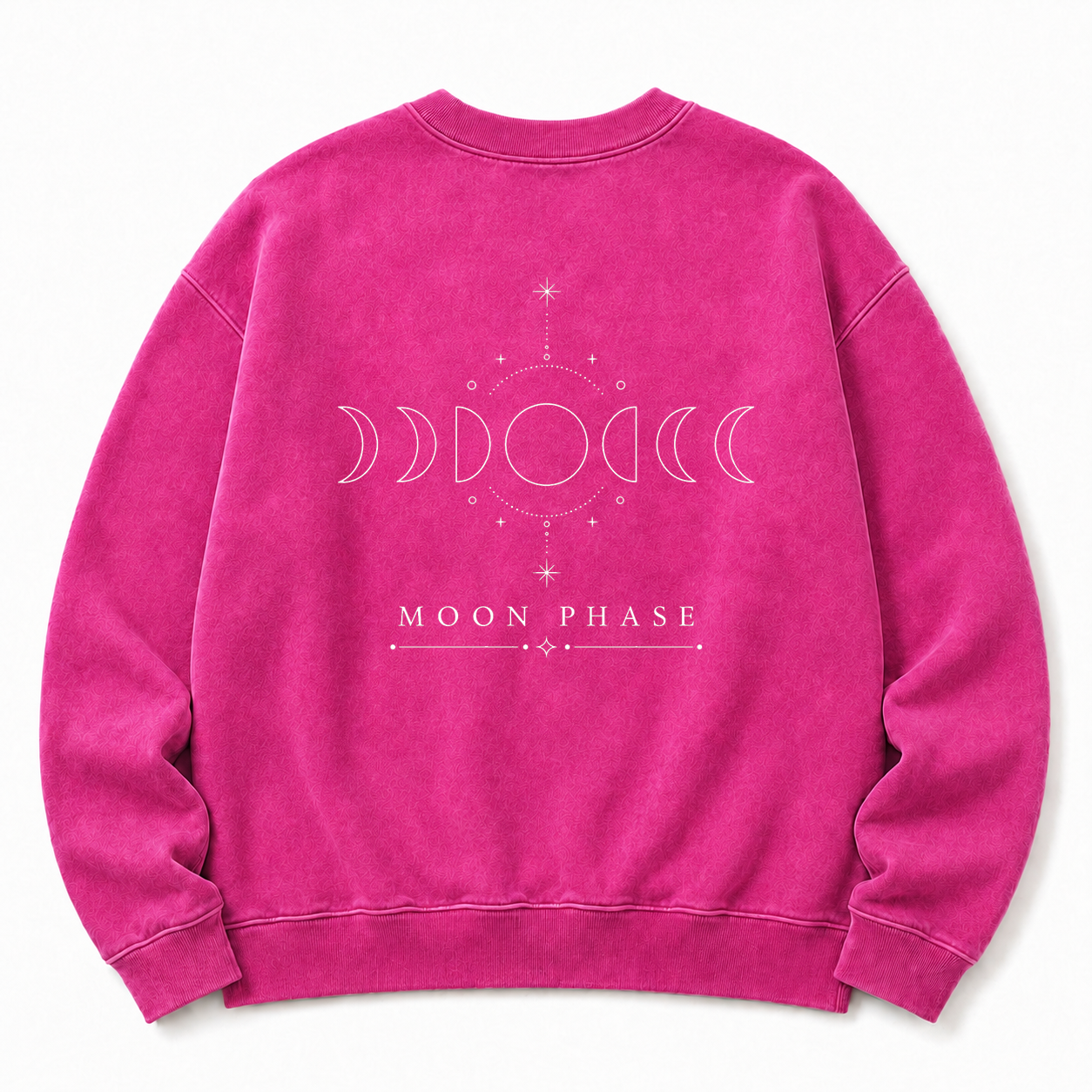 Moon Phase Celestial Washed Graphic Sweatshirt