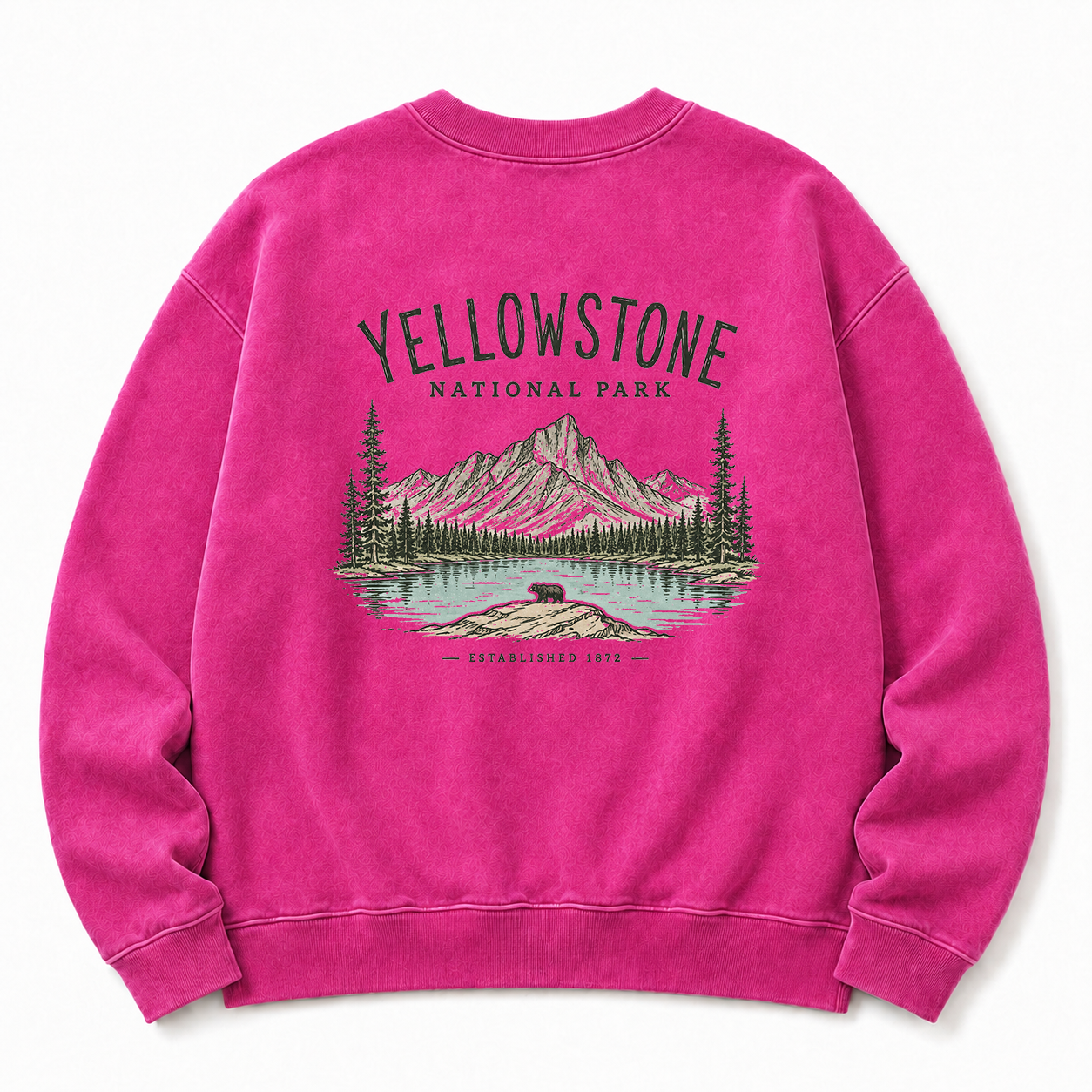 Yellowstone National Park Washed Graphic Sweatshirt