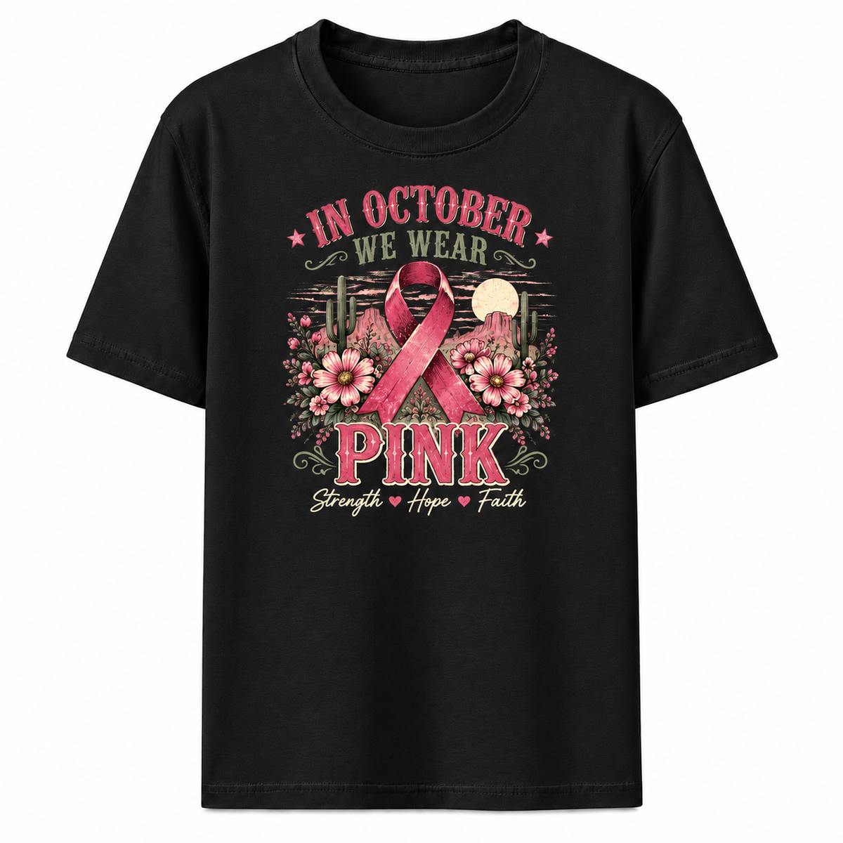 Pink October Western Tee