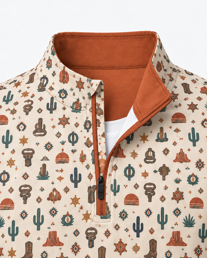 Desert Outlaw Western Quarter-Zip Pullover