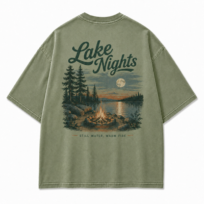 Where Lake Nights Feel Still, Warm, and Worth Remembering Tee