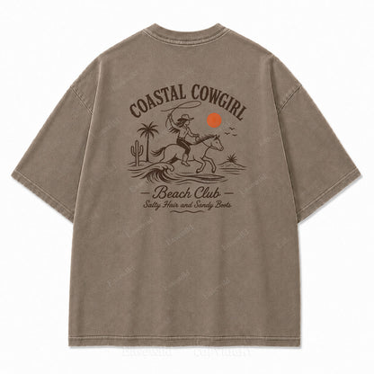Coastal Cowgirl Club Washed Print Tee