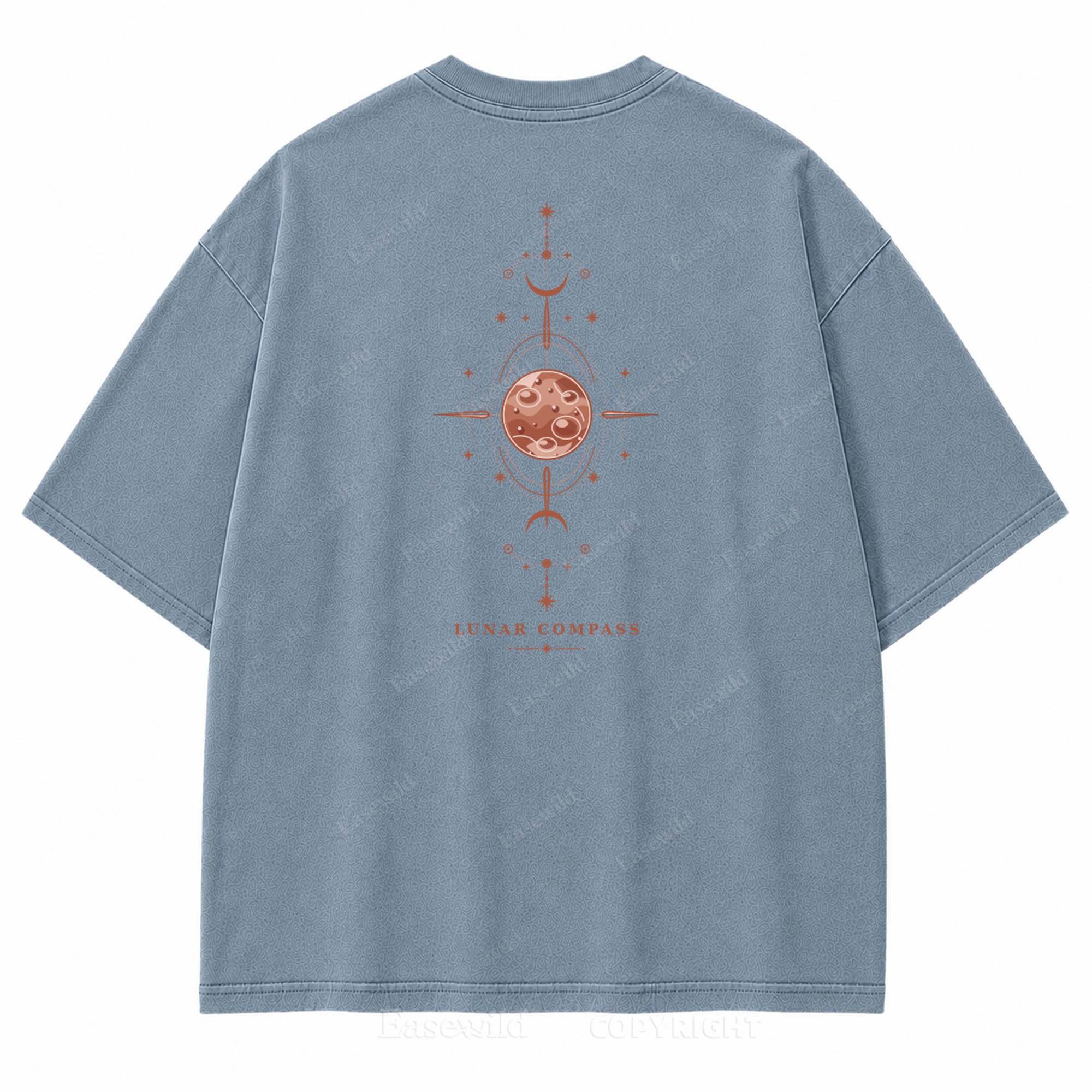 Lunar Compass Washed Back Print Tee
