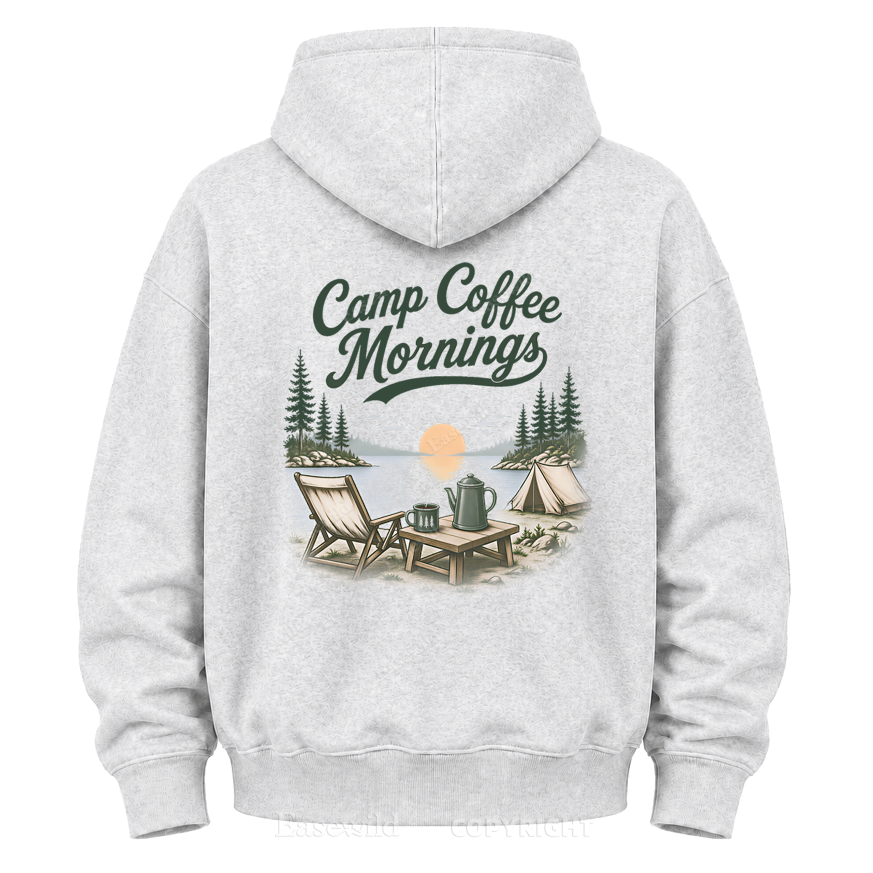 Camp Coffee Mornings Washed Graphic Hoodie