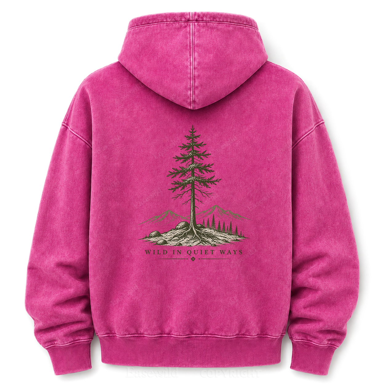 Wild in Quiet Ways Vintage Pine Washed Graphic Hoodie