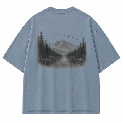 Stillwater Pines Mountain River Graphic T-Shirt