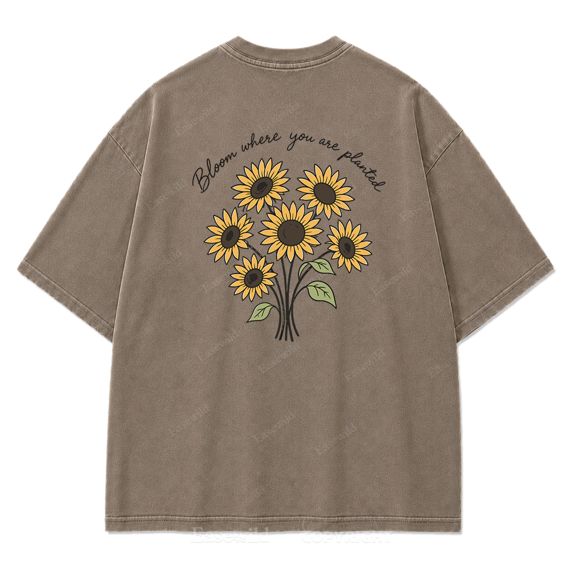 Bloom Where You Are Planted Washed Print Tee