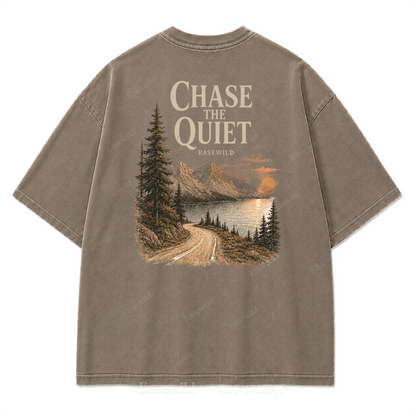 Chasing Quiet Lakeside Mountain Washed Print Tee