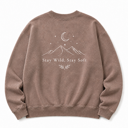 Stay Wild Stay Soft Washed Graphic Sweatshirt