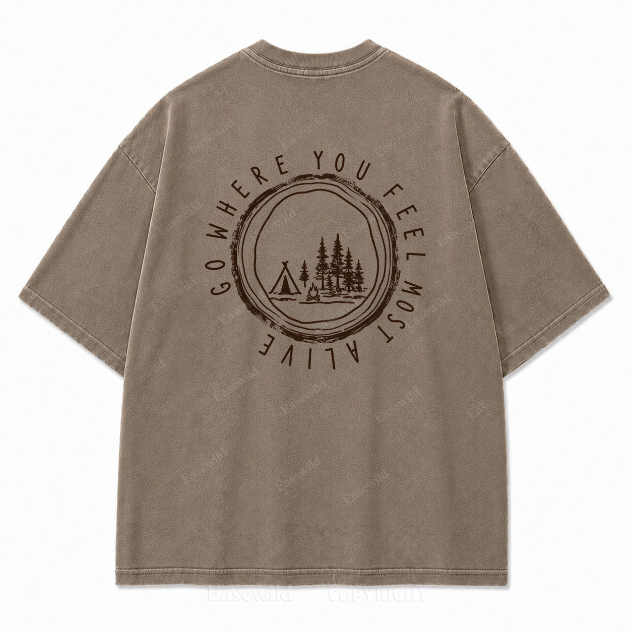Go Where You Feel Most Alive Outdoor Washed Print Tee