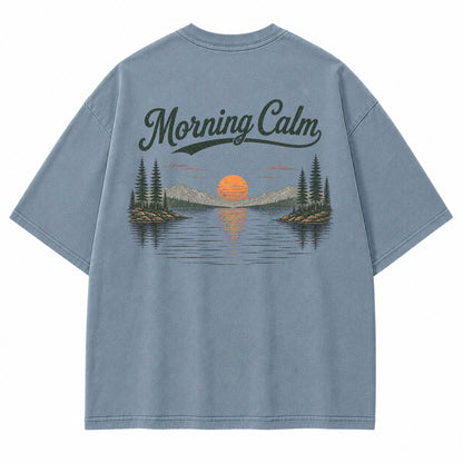 Morning Calm Lake Graphic T-Shirt