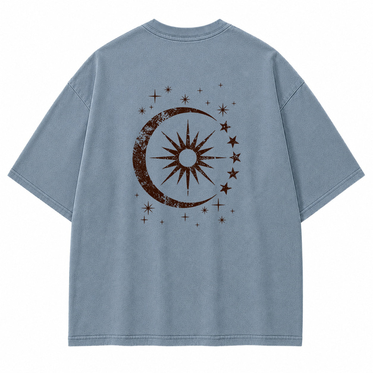 Cosmic Crescent Sunburst Graphic T-Shirt