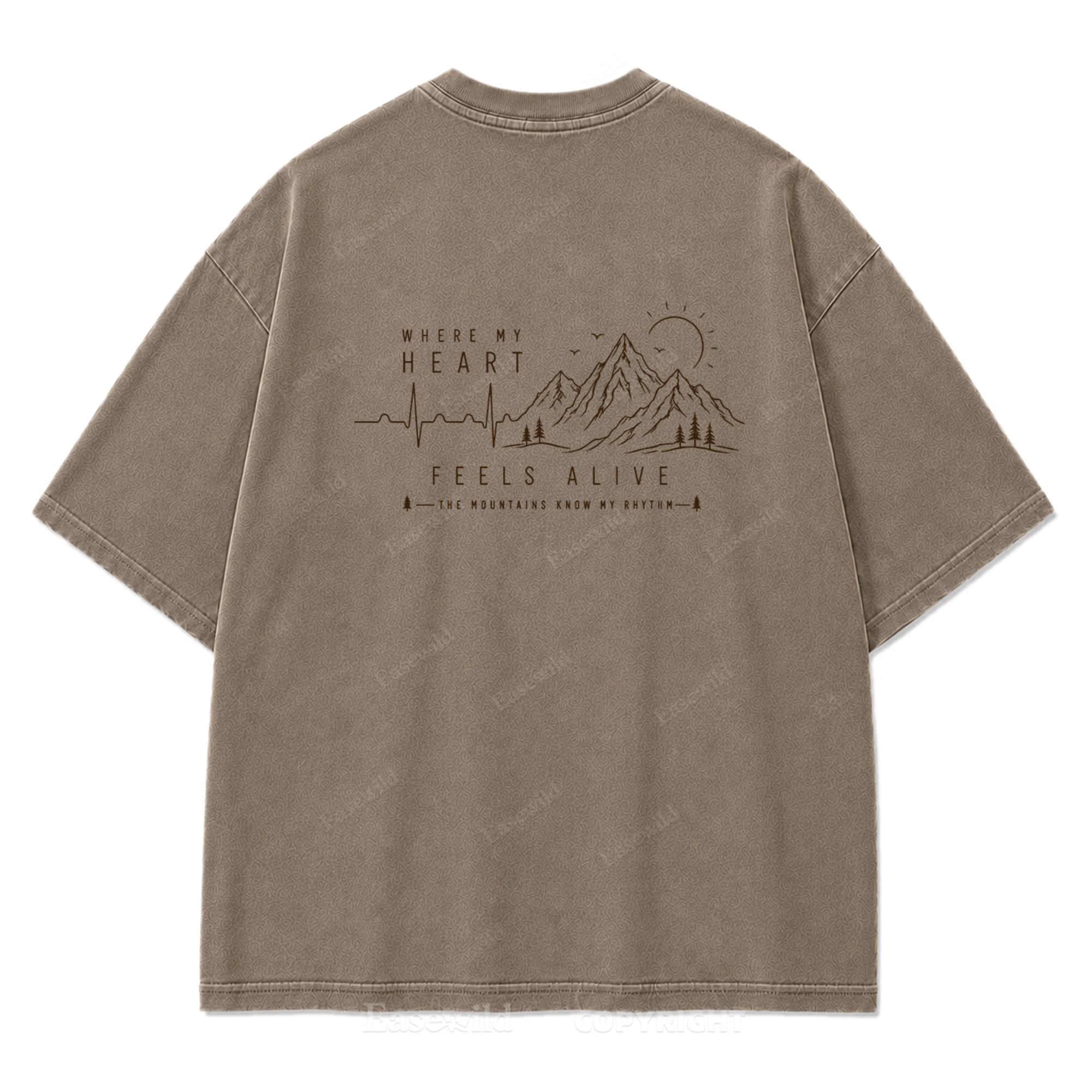 Where My Heart Feels Alive Mountain Washed Print Tee