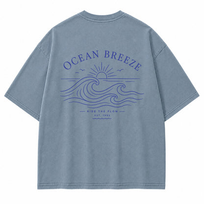 Ocean Breeze Minimal Graphic T-Shirt