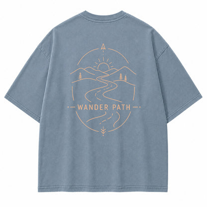 Wander Path Minimal Graphic T-Shirt