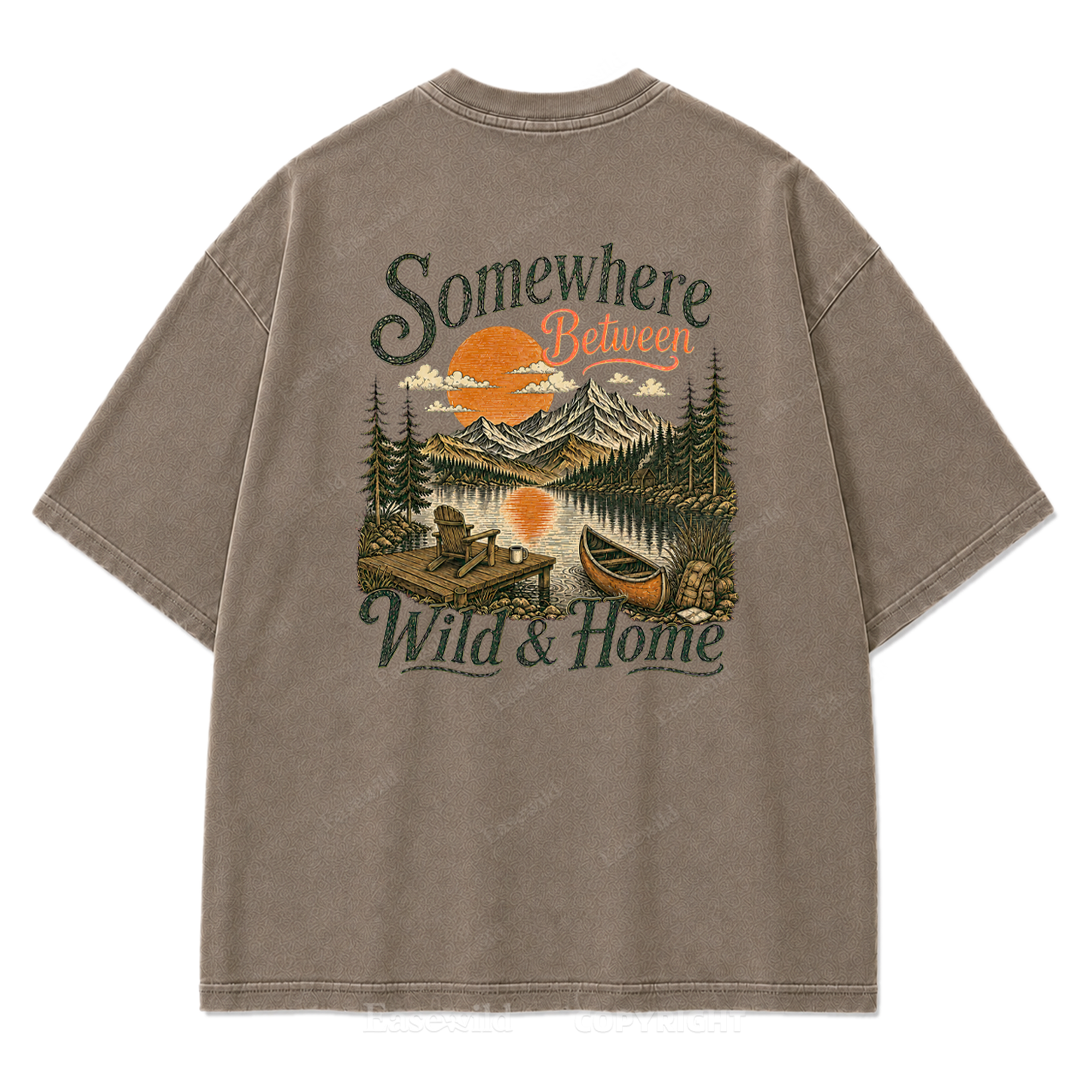 Somewhere Between Wild & Home Washed Print Tee