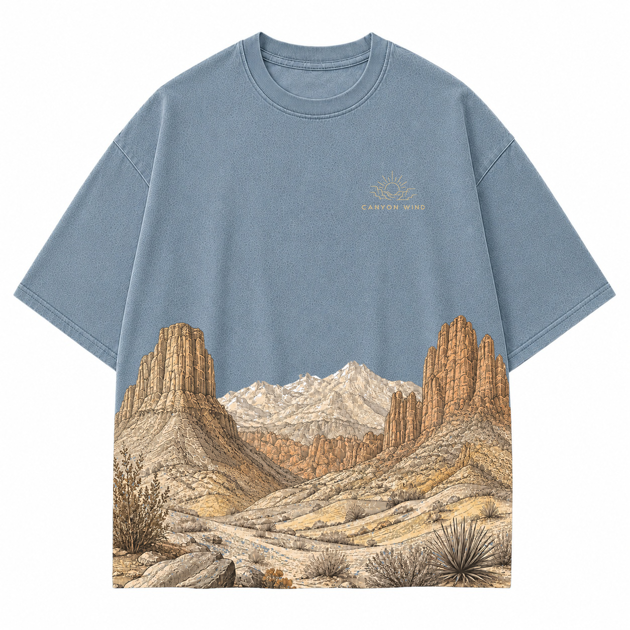 Canyon Wind Desert Horizon Scenic Hem Tee