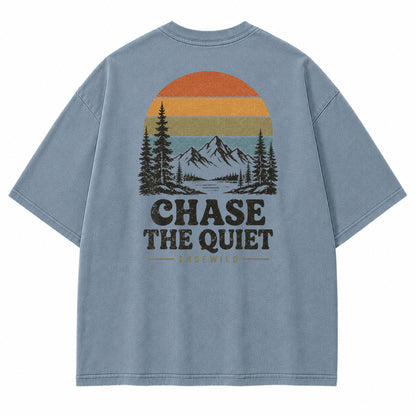 Vintage Berg Sonnenuntergang Grafik T-Shirt
