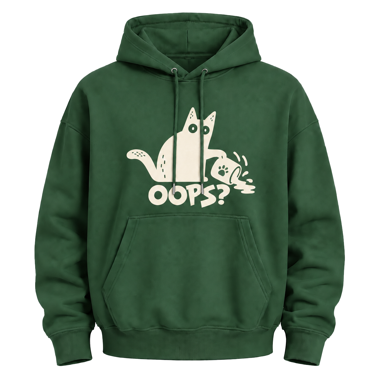 Oops! Clumsy Cat Hoodie – Cute Funny Graphic Sweatshirt