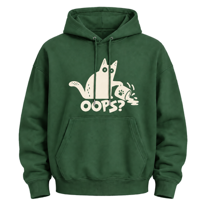 Oops! Clumsy Cat Hoodie – Cute Funny Graphic Sweatshirt