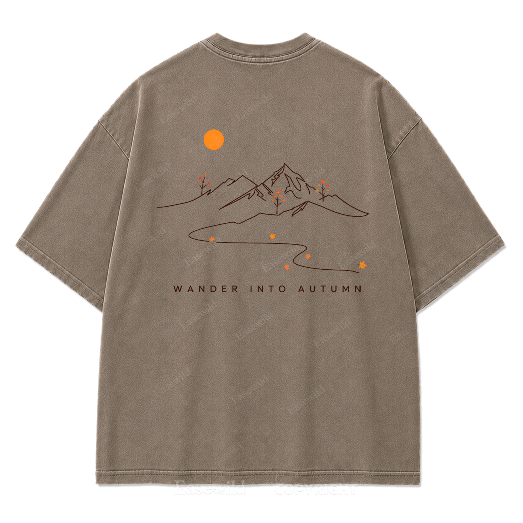 Wander Into Autumn Washed Print Tee