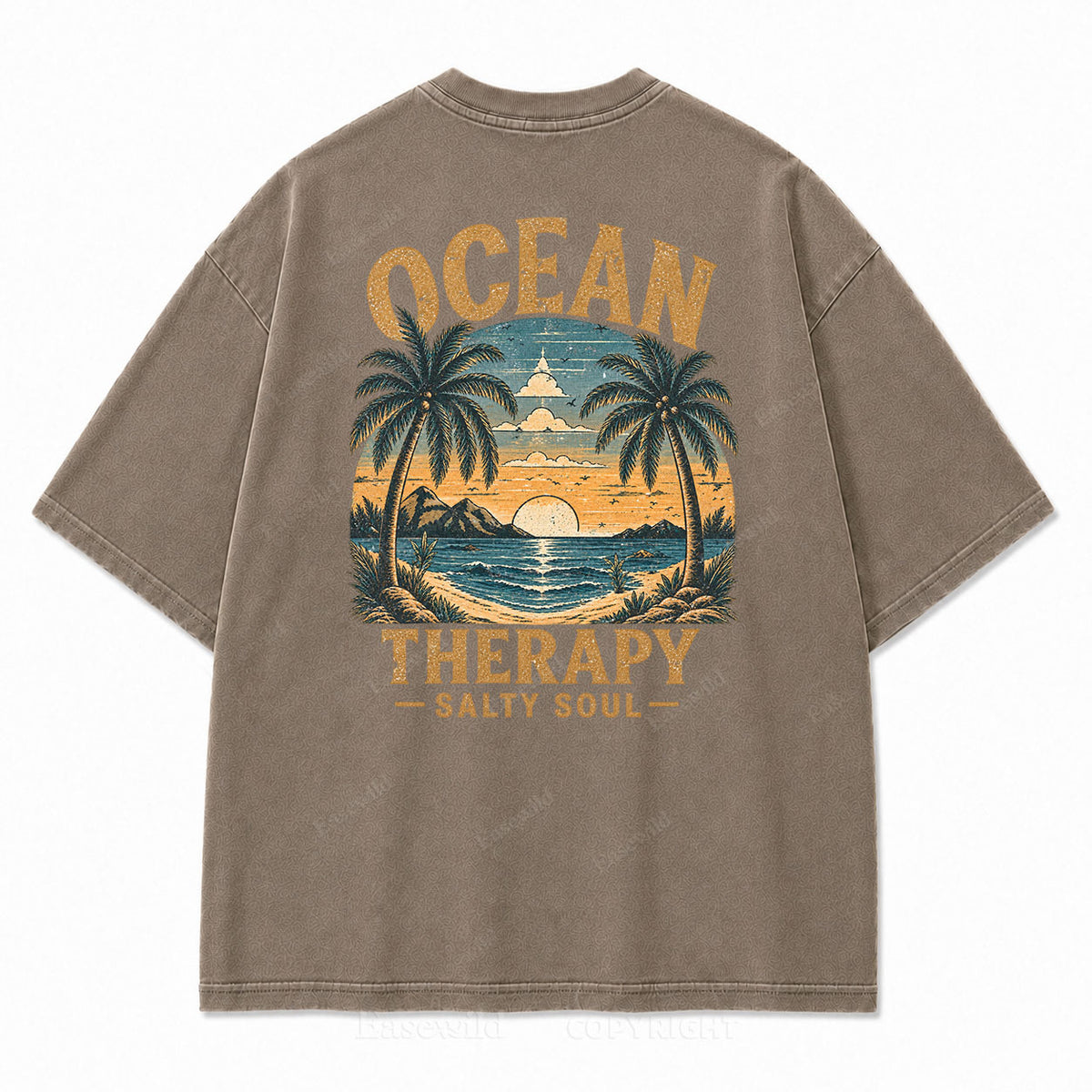 Ocean Therapy Salty Soul Washed Graphic Tee