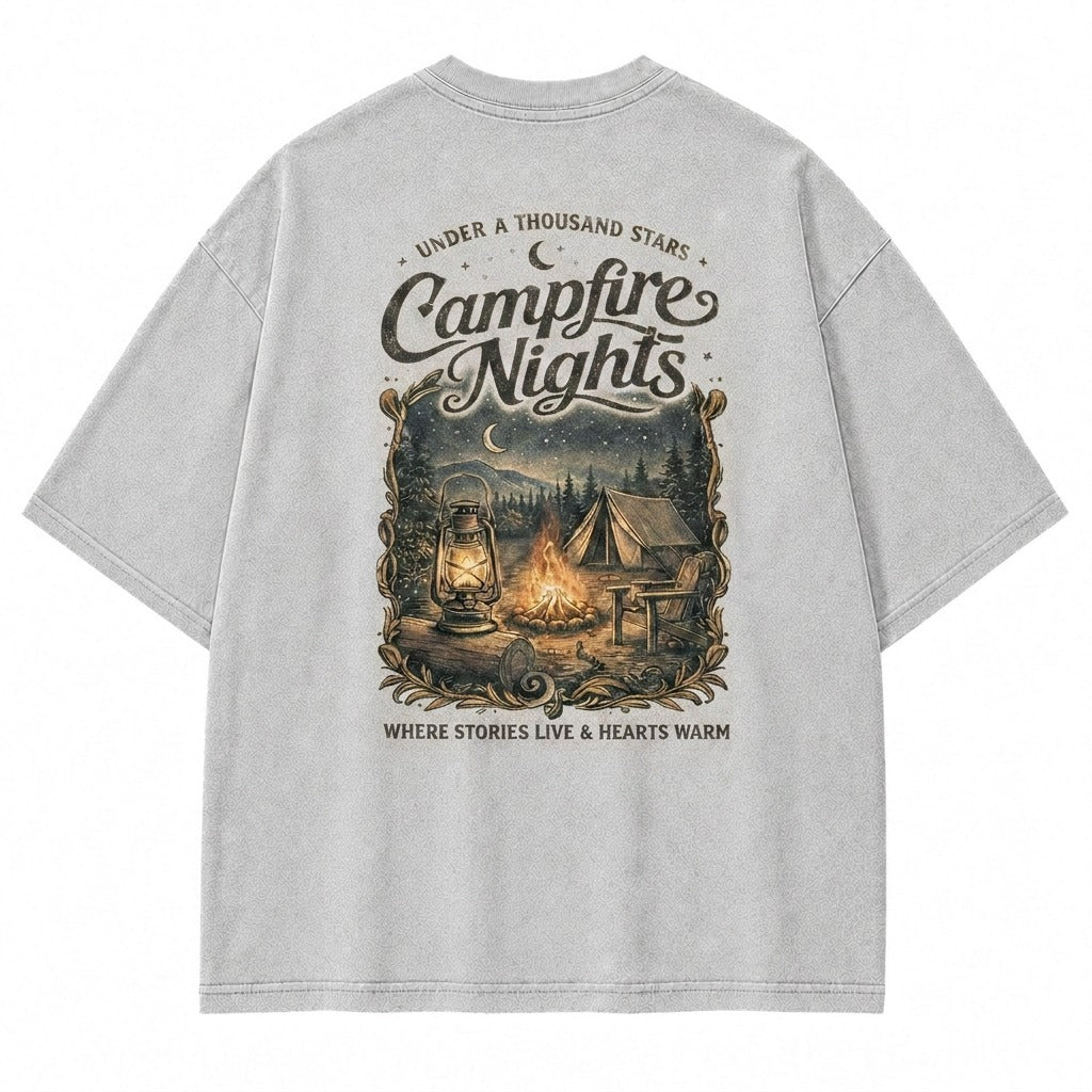 Where Stories Live Campfire Nights Graphic Tee