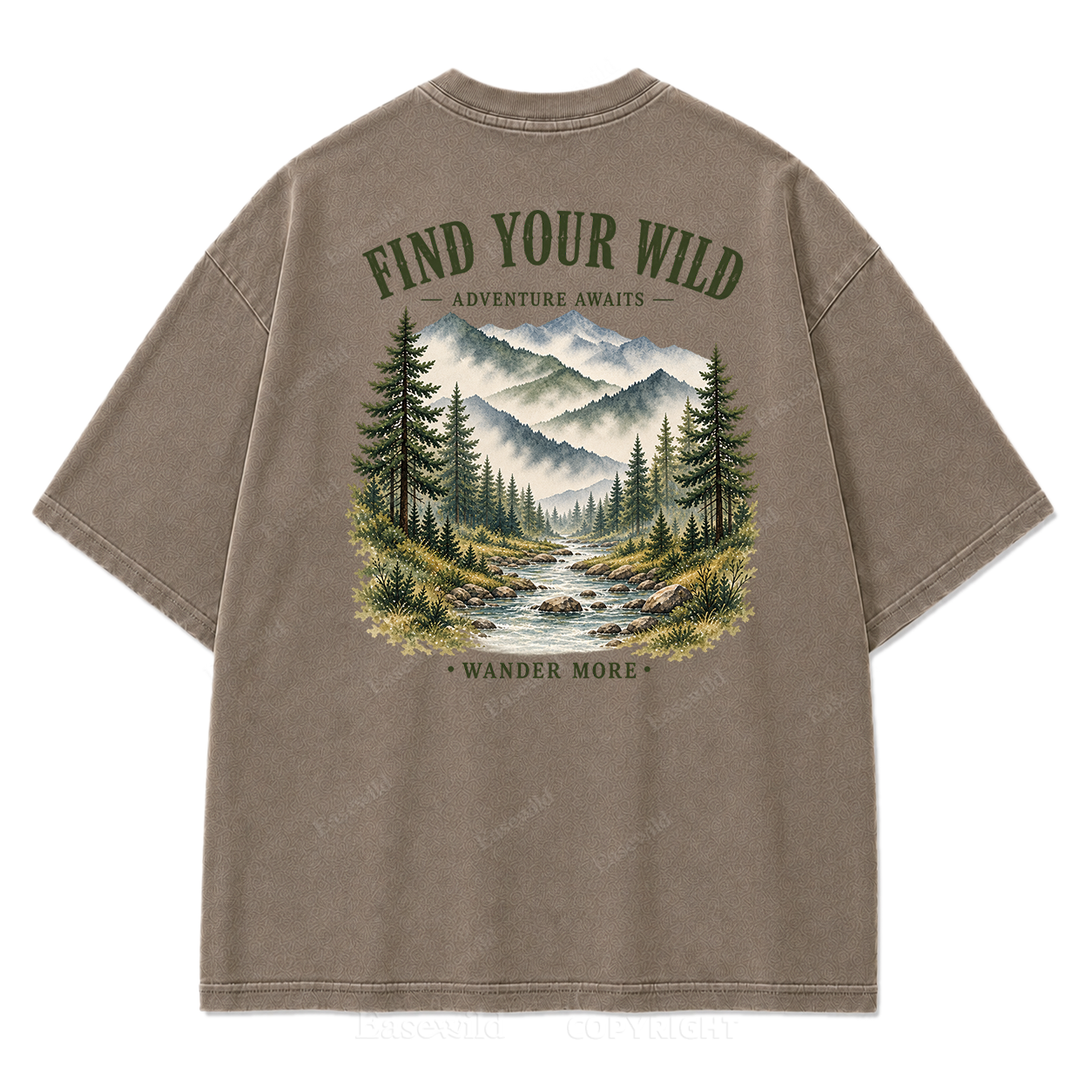 Find Your Wild Mountain Adventure Print Tee