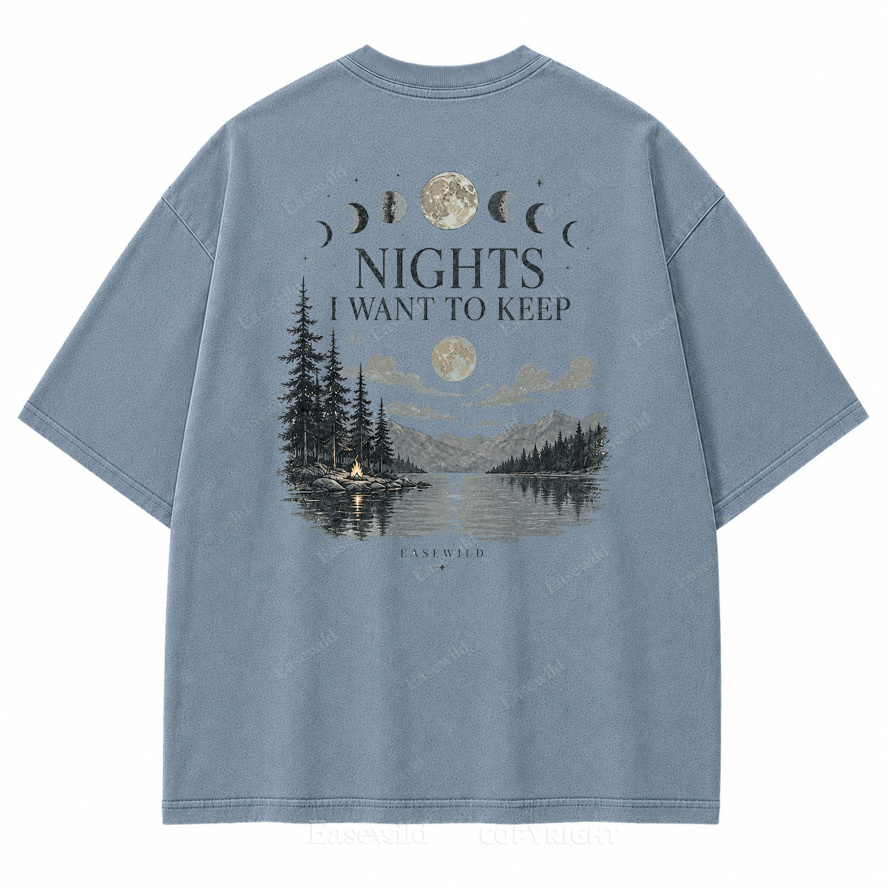 Nights I Want to Keep Washed Back Print Tee