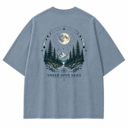 Moonlit Wildwood Compass Graphic T-Shirt