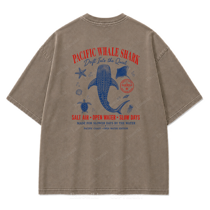 Pacific Whale Shark Washed Print Tee