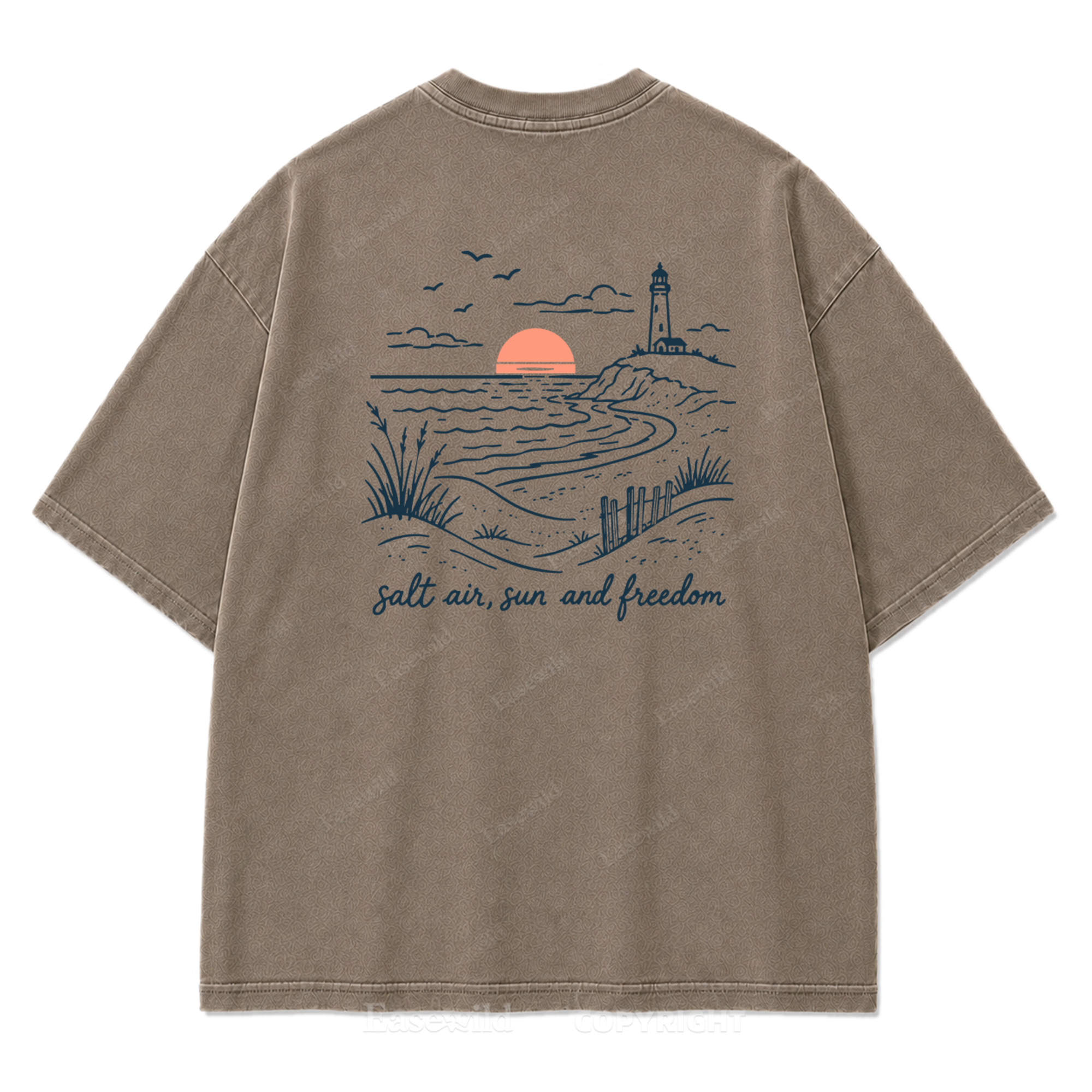 Salt Air Sun and Freedom Washed Print Tee
