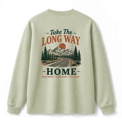 Take the Long Way Home Graphic Long Sleeve Tee