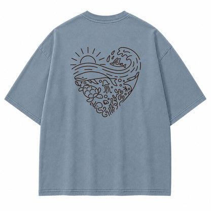 Coastal Wave Harmony Graphic T-Shirt