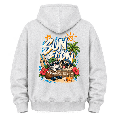 Sun Flow Good Vibes Graphic Hoodie