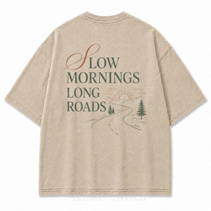 Slow Mornings Long Roads Tee