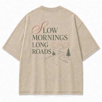 Slow Mornings Long Roads Tee